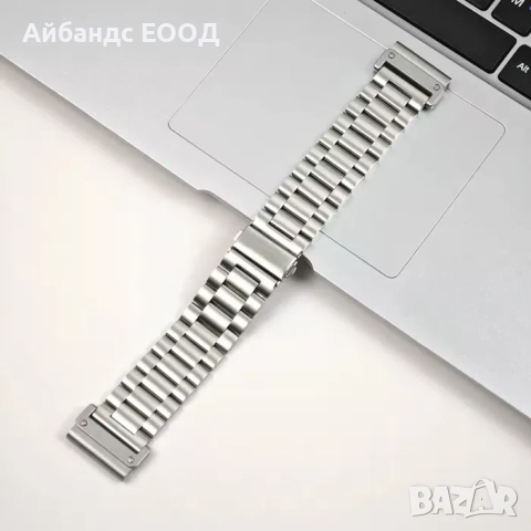 Stainless steel каишка за Garmin с Quickfit 20 / 22 / 26 mm., снимка 4 - Каишки за часовници - 51435452