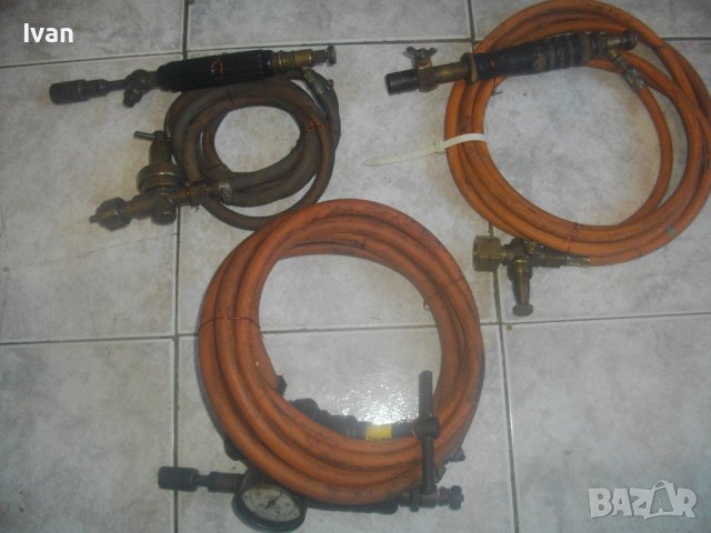 Немска Газова Пропан-Бутан Горелка-Старо Качество-С Маркуч/Редуцир Вентил-Различни-Отлично Състояние