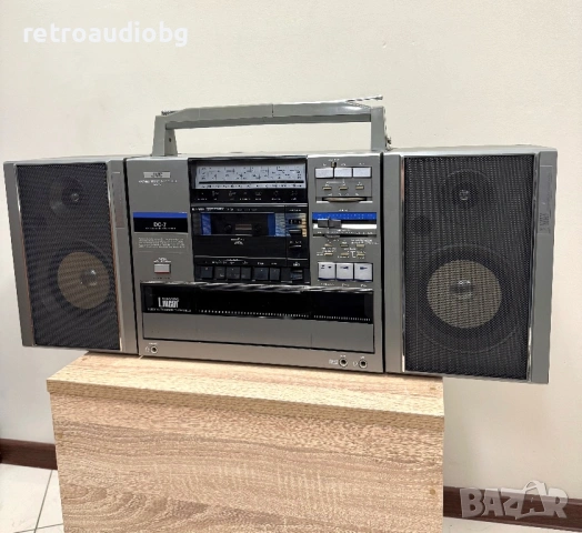 🔉Ретро радиокасетофон с грамофон JVC DC-7🔉, снимка 3 - Радиокасетофони, транзистори - 53225251