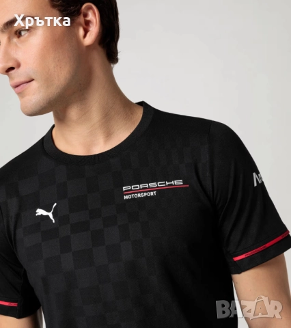 Puma x Porsche Motorsport - Оригинална мъжка тениска размер S, снимка 5 - Тениски - 52727061