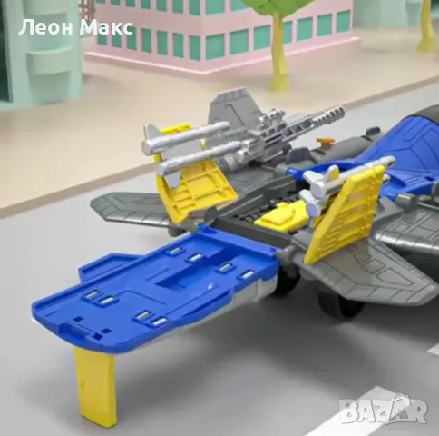 Самолет с паркинг комплект с коли и хеликоптер , снимка 6 - Влакчета, самолети, хеликоптери - 48373676