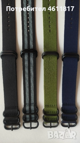 Текстилна каишка НАТО 22мм, снимка 3 - Каишки за часовници - 52319999