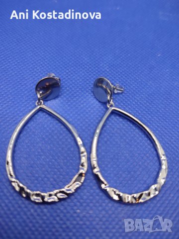 Обеци стомана със сърце розов кварц, снимка 16 - Обеци - 23266348