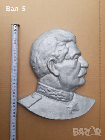 ГОЛЯМ метален масивен барелеф на СТАЛИН, снимка 2 - Антикварни и старинни предмети - 50217853