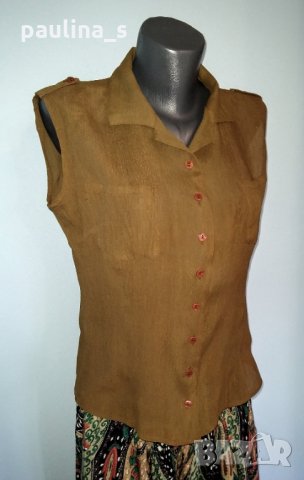 Вталена риза с бюстие от копринена органза "Suchita", снимка 2 - Ризи - 28459882