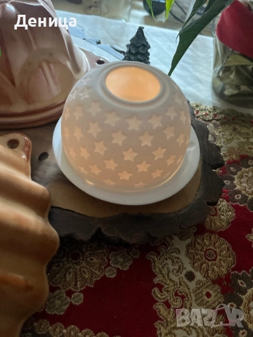 Форми за кекс и свещник Керамични форми с прекрасен земен цвят и дупка за закачане  , снимка 6 - Форми - 52881006