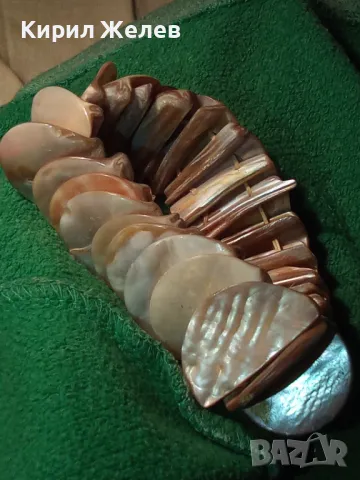 ПРЕКРАСНА ЛЯТНА / ПЛАЖНА ГРИВНА от ПЛОЧКИ НАТУРАЛЕН КРАЛСКИ СЕДЕФ ХЕНД МЕЙД БИЖУ 63361, снимка 11 - Гривни - 47217771