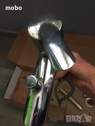 Смесител VIDIMA , стоящ – за умивалник , възвратен клапан,  метална ръкохватка с индикатор за топла , снимка 4 - Смесители - 52139255