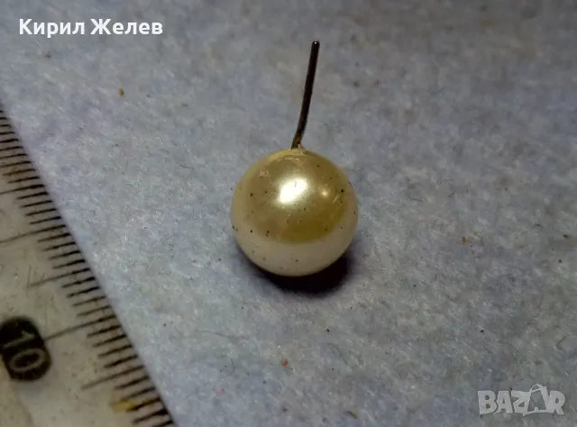 СТАРА ПЕРЛЕНА ОБЕЦА КЛАСИЧЕСКИ МОДЕЛ с ЩИФТ от БЛАГОРОДНА СТОМАНА 48246, снимка 2 - Обеци - 49732948