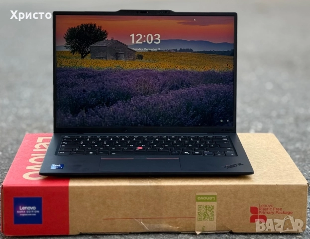 ПЕРФЕКТЕН!!! Лаптоп Lenovo ThinkPad X1 Carbon Gen 13 – Ultra 7, 32GB RAM, 1TB, Touch , снимка 3 - Лаптопи за работа - 52795236