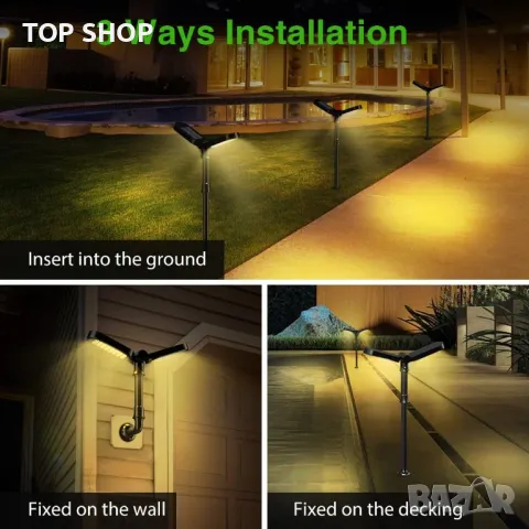 Соларни лампи комплект от 2 бр. Lafhome Solar Lights, снимка 11 - Соларни лампи - 48668313