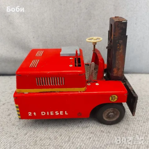 Стара Ламаринена Играчка Мотокар, снимка 5 - Колекции - 50152232