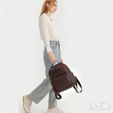 Дамска раница Естествена кожа Brown 1154, снимка 15 - Чанти - 44000285