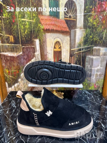 Amiri Дамски Черни Топли Зимни Боти Амири Код E963, снимка 4 - Дамски боти - 52059374