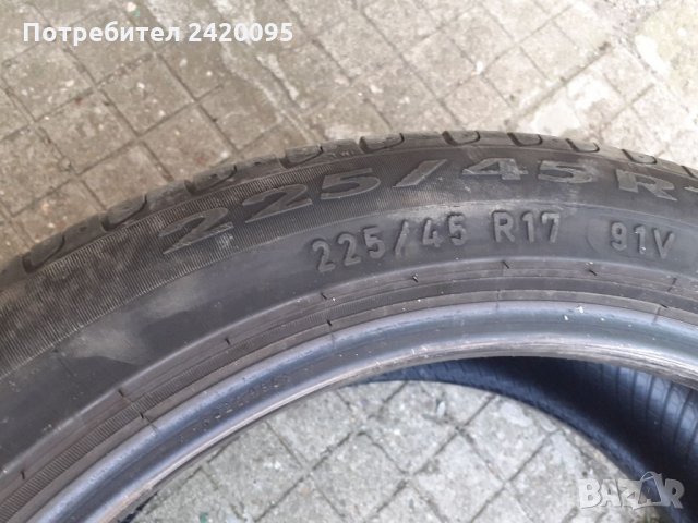 Гуми пирели 225-45-17 рун флат -120лв, снимка 4 - Гуми и джанти - 32962212