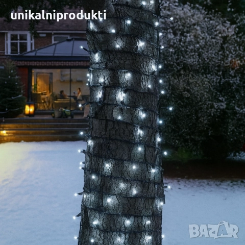 ПРофесионални външни коледни лампички 10м с флаш ефект топла светлина , снимка 2 - Лед осветление - 52666349