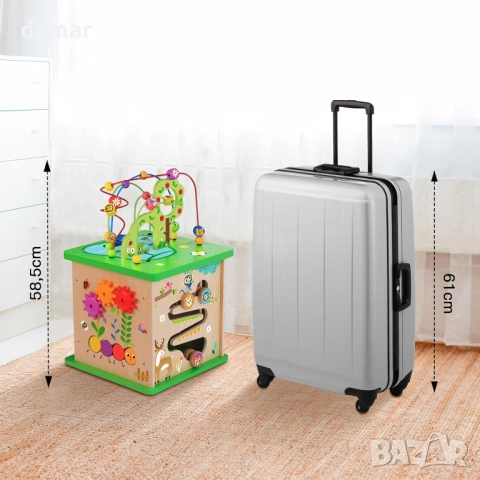 OOOK 5 в 1 Активен център,голям дървен куб за игра образователен пъзел, снимка 7 - Образователни игри - 52264962