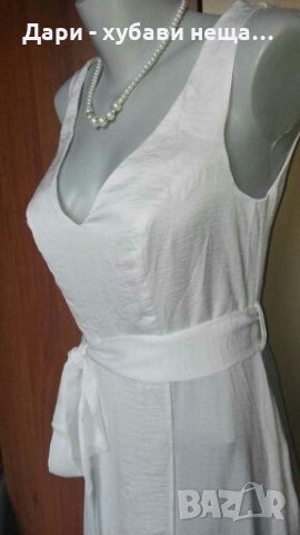 Бяла дълга официална рокля❤S/M,M❤арт.4076, снимка 2 - Рокли - 33280102