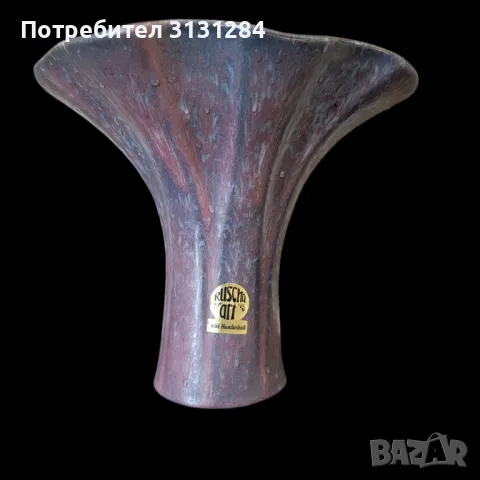  Антикварна kерамична ваза Ruscha Art ръчна изработка германия, снимка 6 - Декорация за дома - 48496600