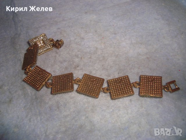 БЛЕСТЯЩА СТАРА ВИНТИДЖ БРОНЗОВА СКЪПОЦЕННА АРТ ДЕКО ГРИВНА с ФАСЕТИРАНИ ПЛАНИНСКИ КРИСТАЛИ 10930, снимка 7 - Антикварни и старинни предмети - 37026743