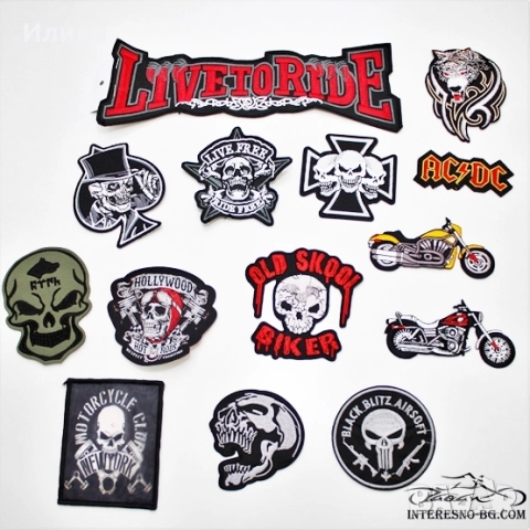 Рокерска нашивка с черепи, снимка 3 - Аксесоари и консумативи - 52503914