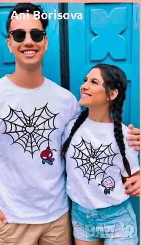 Тениски за двойки – King & Queen / Забавни дизайни / Подарък, снимка 10 - Романтични подаръци - 53207582