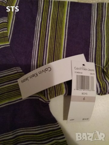 Тениска за момче Calvin Klein, снимка 3 - Детски Блузи и туники - 28693853