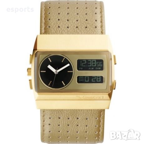 Мъжки часовник Vestal Monte Carlo Leather Gold златист кожен, снимка 4 - Мъжки - 26437111