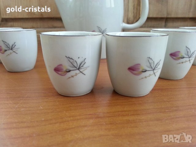 Стар български порцелан сервиз за ракия, снимка 5 - Антикварни и старинни предмети - 33118305