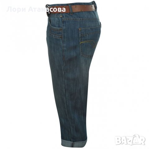  Soulcal Скъсени Дамски Дънки Belted Cropped Jeans Ladies      