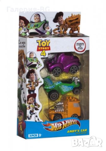 Toy Story 4 Hot Wheels: Играта на играчките 4 Метални колички 