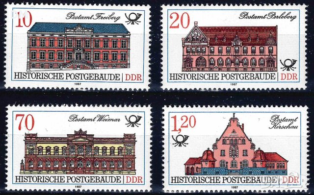 Германия ГДР 1987 - сгради MNH, снимка 1 - Филателия - 43604635