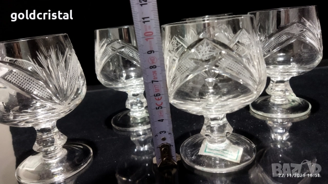кристални чаши , снимка 3 - Антикварни и старинни предмети - 52541836