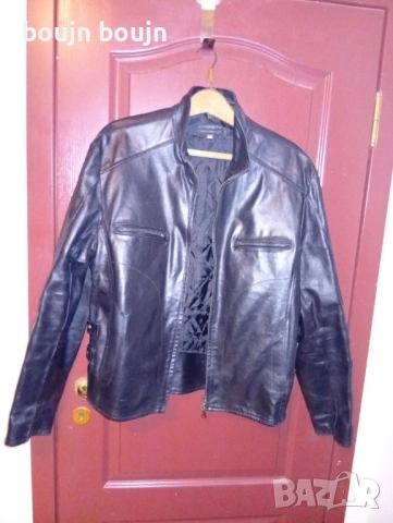 Оригинално Италианско яке Vera Pelle 100% кожа, Винтидж,мъжко size L ,отлично състояние, снимка 11 - Якета - 53168584