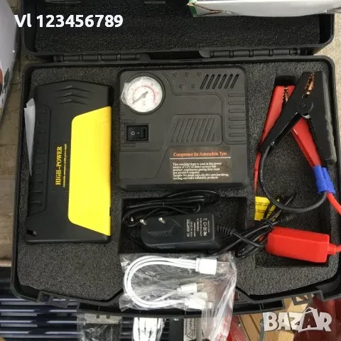Комплект стартерно устройство High Power Jump starter за кола + компресор, снимка 3 - Аксесоари и консумативи - 50855911