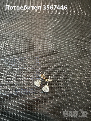 1.25 карата Диамантени обеци в 14  карата бяло злато, снимка 3 - Обеци - 51278788