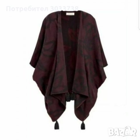 Cleobella Отворена Жилетка Наметало с Пискюли, снимка 2 - Жилетки - 32435359