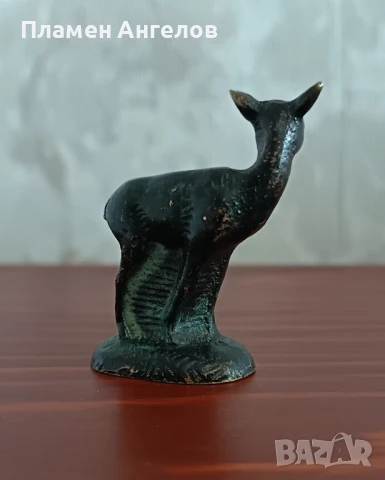 Антична бронзова фигурка-елен, снимка 3 - Антикварни и старинни предмети - 51251105