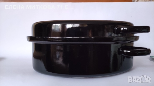 Масивен немски емайлиран бретер 2 в 1 от старото производство, снимка 2 - Съдове за готвене - 52369246