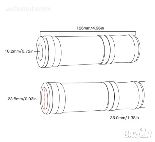 МОТО РЪКОХВАТКИ, Универсални 2бр. - 72023, снимка 3 - Аксесоари и консумативи - 49076779