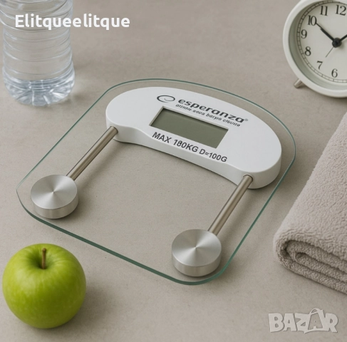 Кантар за тегло дигитален Esperanza, батерия CR2032, LCD екран, 180кг.