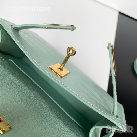 Hermes Kelly Mini light green, снимка 5 - Чанти - 36780324