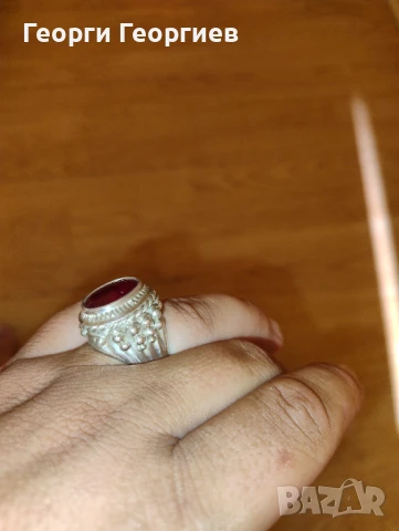 Сребърен пръстен фараон, снимка 2 - Пръстени - 51330171