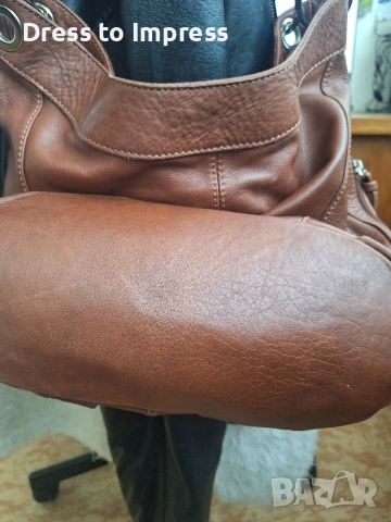 кафява чанта естествена кожа Made in Italy, снимка 6 - Чанти - 53594018