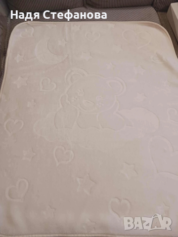 Меко бебешко одеяло 120 см на 100 см - 2 броя, снимка 5 - Спално бельо и завивки - 52129775