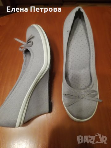 Сиви обувки на платформа номер 38, снимка 3 - Дамски ежедневни обувки - 32587987