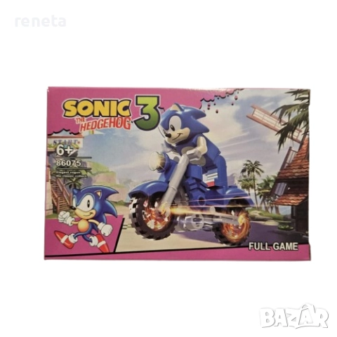 Конструктор Соник, Мини блокчета, Пластмасов, Син, 10 части