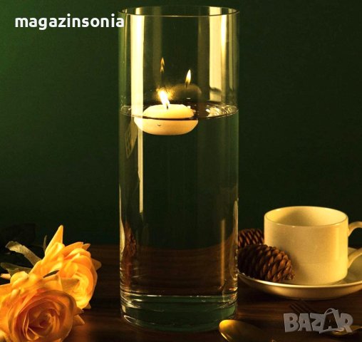 Големи стъклени вази цилиндър/30см/ за модерна декорация и красиви аранжировки, снимка 9 - Вази - 43725784