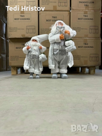 Декоративен Дядо Коледа в сиво – уют, топлина и празничен дух у дома (50 / 70 / 90 см), снимка 4 - Декорация за дома - 52531016