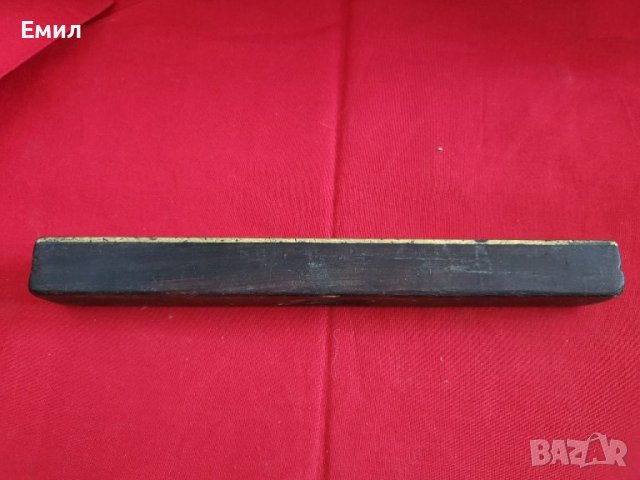 Антикварен нивелир дърво и бронз 1, снимка 3 - Колекции - 40303053